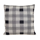 Lead Grey Checkered Pillow - Homeroots - Flyclothing LLC