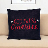 Navy Blue Patriotic Throw Pillow - Homeroots - Flyclothing LLC