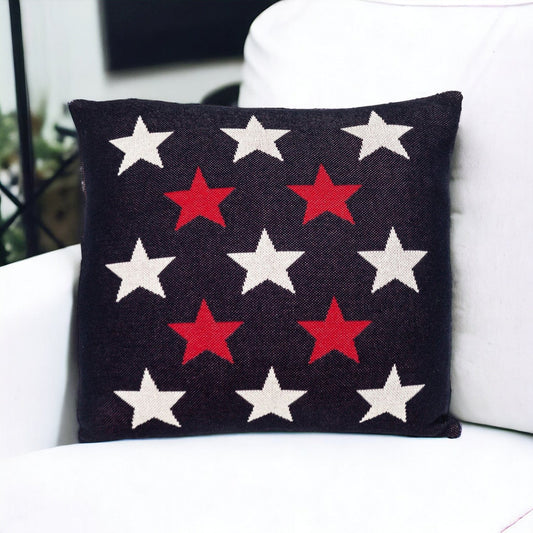 20" Black and White Cotton Throw Pillow - Homeroots