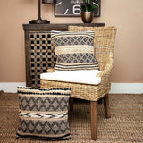 Black And Sand Woven Decorative Pillow - Homeroots - Flyclothing LLC