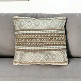 Linen And Brown Jute Throw Pillow - Homeroots - Flyclothing LLC