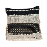 Black And Ivory Textured Throw Pillow - Homeroots - Flyclothing LLC