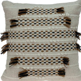 Creamy Beige Textured Throw Pillow - Homeroots - Flyclothing LLC
