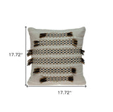Creamy Beige Textured Throw Pillow - Homeroots - Flyclothing LLC