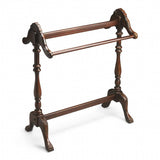 Dark Brown Finish Hand Harved Wooden Blanket Stand - Homeroots - Flyclothing LLC