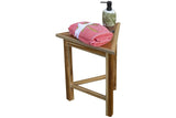Hotel Natural Teak 18" Triangle Corner Shower Bench Or Shelf - Homeroots - Flyclothing LLC