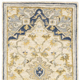 3' X 8' Blue And Ivory Bohemian Runner Rug - Homeroots - Flyclothing LLC