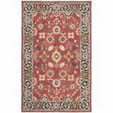 5' X 8' Red And Blue Bohemian Area Rug - Homeroots - Flyclothing LLC