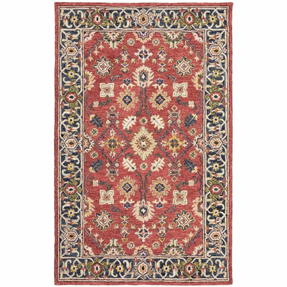 10' X 13' Red And Blue Bohemian Rug - Homeroots - Flyclothing LLC