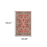 10' X 13' Red And Blue Bohemian Rug - Homeroots - Flyclothing LLC