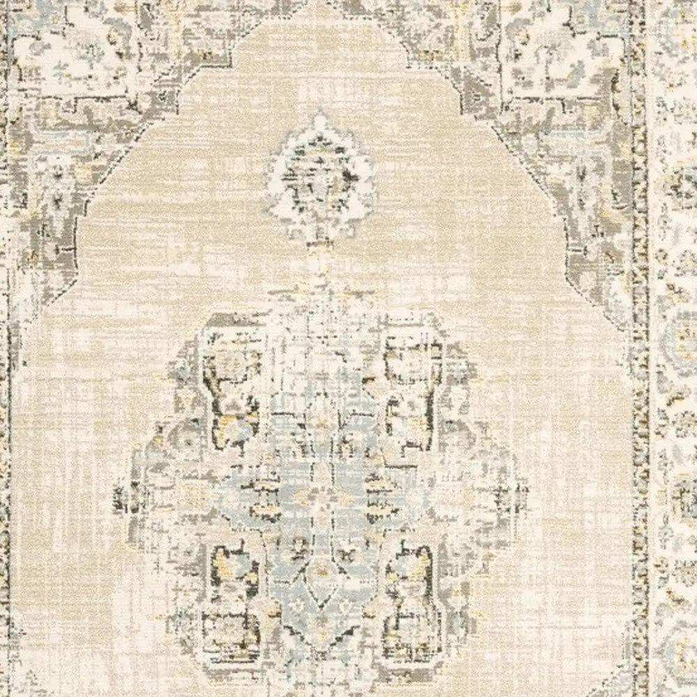 2' X 3' Beige and Ivory Power Loom Area Rug - Homeroots - Flyclothing LLC