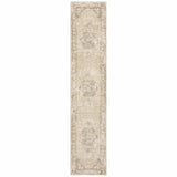 12' Runner Beige and Ivory Power Loom Runner Rug - Homeroots - Flyclothing LLC