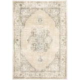 4' X 6' Beige And Ivory Center Jewel Area Rug - Homeroots - Flyclothing LLC