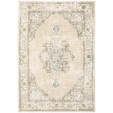 4' X 6' Beige And Ivory Center Jewel Area Rug - Homeroots - Flyclothing LLC