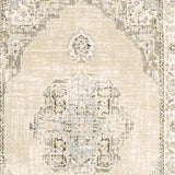10' X 14' Beige And Ivory Center Jewel Area Rug - Homeroots - Flyclothing LLC