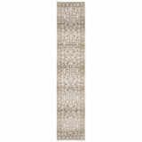 3' X 12' Beige And Ivory Medallion Runner Rug - Homeroots - Flyclothing LLC