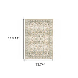 7' X 9' Beige And Ivory Medallion Area Rug - Homeroots - Flyclothing LLC