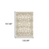 10' X 14' Beige And Ivory Medallion Area Rug - Homeroots - Flyclothing LLC