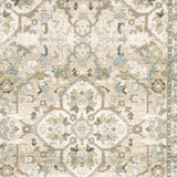 10' X 14' Beige And Ivory Medallion Area Rug - Homeroots - Flyclothing LLC