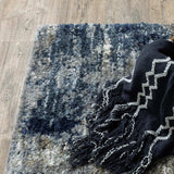 8' X 10' Grey And Blue Grey Skies Area Rug - Homeroots - Flyclothing LLC