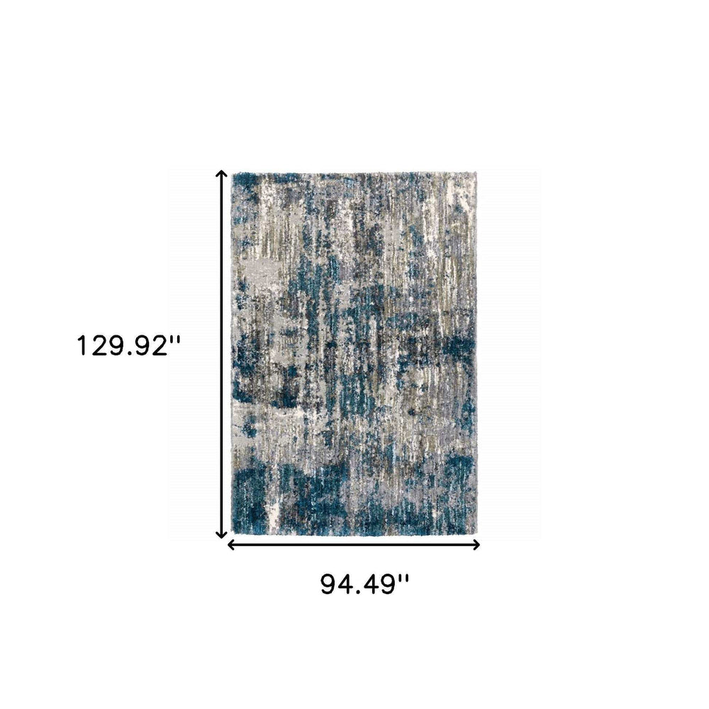 8' X 10' Grey And Blue Grey Skies Area Rug - Homeroots - Flyclothing LLC