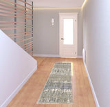 2' X 8' Grey And Ivory Abstract Lines Runner Rug - Homeroots - Flyclothing LLC