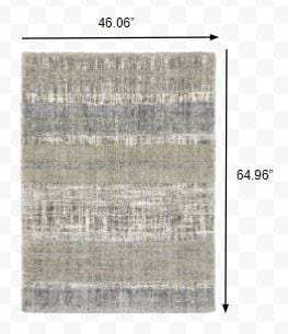 4' X 6' Grey And Ivory Abstract Lines Area Rug - Homeroots - Flyclothing LLC