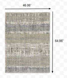 4' X 6' Grey And Ivory Abstract Lines Area Rug - Homeroots - Flyclothing LLC