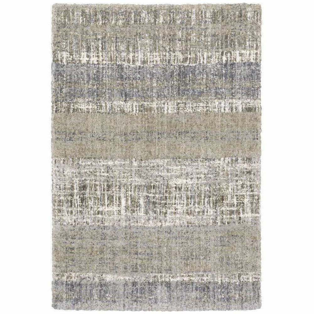 5' X 8' Grey And Ivory Abstract Lines Area Rug - Homeroots - Flyclothing LLC