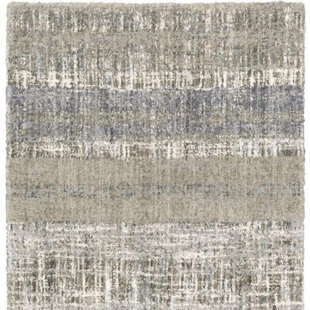 7' X 9' Grey And Ivory Abstract Lines Area Rug - Homeroots - Flyclothing LLC
