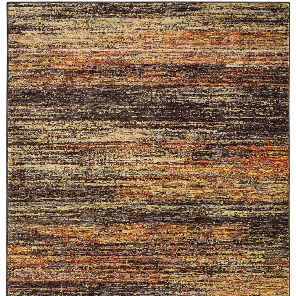 6' X 9' Gold And Slate Abstract Indoor Area Rug - Homeroots - Flyclothing LLC