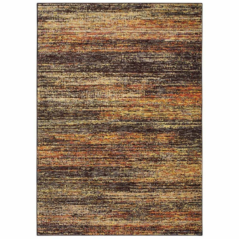 9' X 12' Gold And Slate Abstract Area Rug - Homeroots - Flyclothing LLC