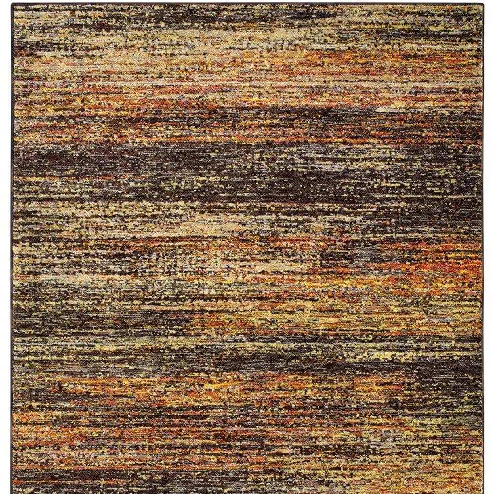10' X 14' Gold And Slate Abstract Area Rug - Homeroots - Flyclothing LLC