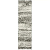 12' Ash And Slate Abstract Runner Rug - Homeroots - Flyclothing LLC