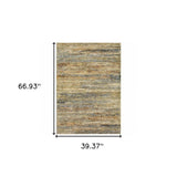 3' X 5' Blue and Ivory Power Loom Area Rug - Homeroots - Flyclothing LLC