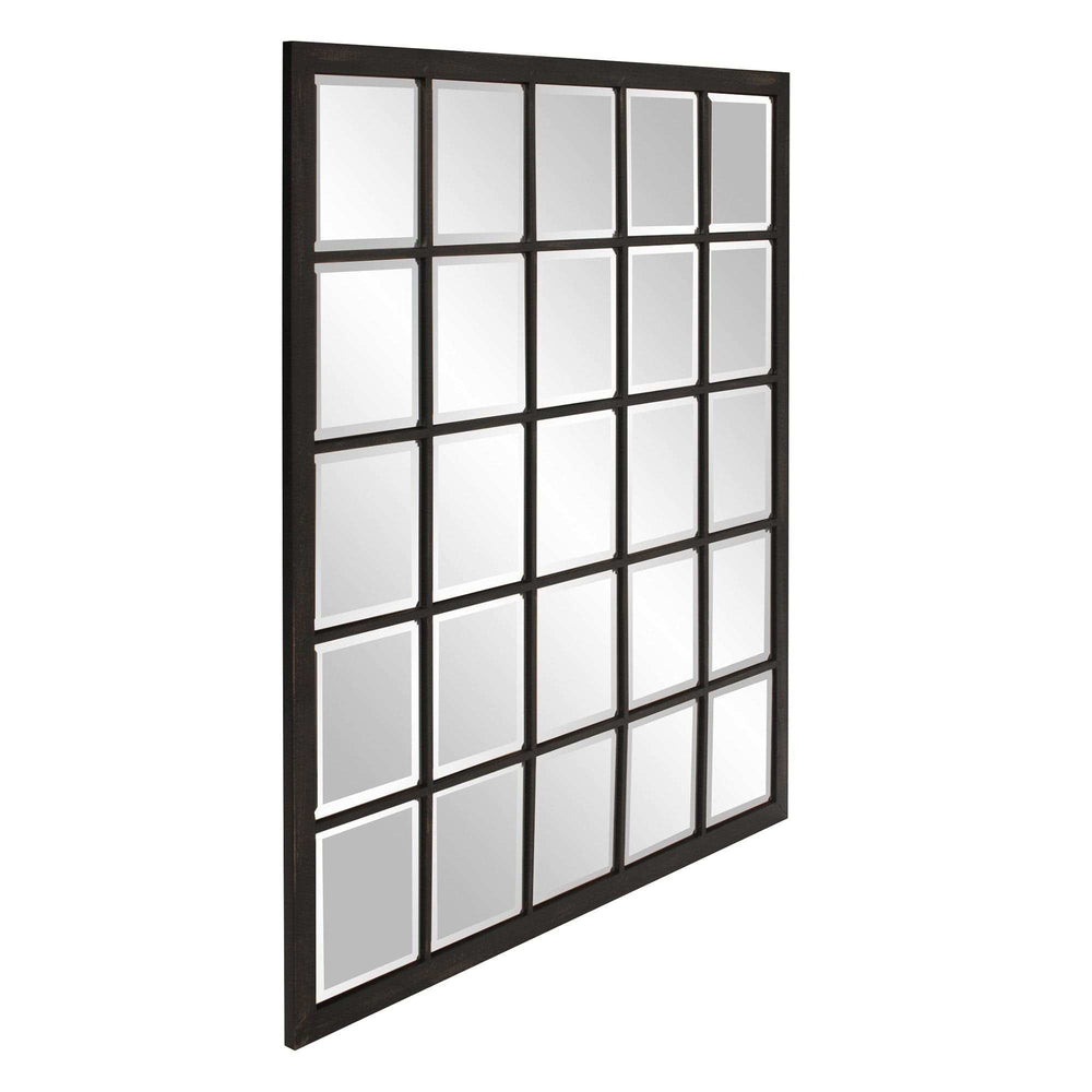 Rectangular Antique Black Finish Mirror With Beveled Edge - Homeroots - Flyclothing LLC