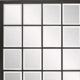 Rectangular Antique Black Finish Mirror With Beveled Edge - Homeroots - Flyclothing LLC