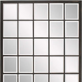 Rectangular Antique Black Finish Mirror With Beveled Edge - Homeroots - Flyclothing LLC