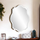 32" Clear Scalloped Edges Unframed Accent Mirror - Homeroots - Flyclothing LLC