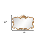 27" Gold Ornate Scroll Framed Accent Mirror - Homeroots - Flyclothing LLC
