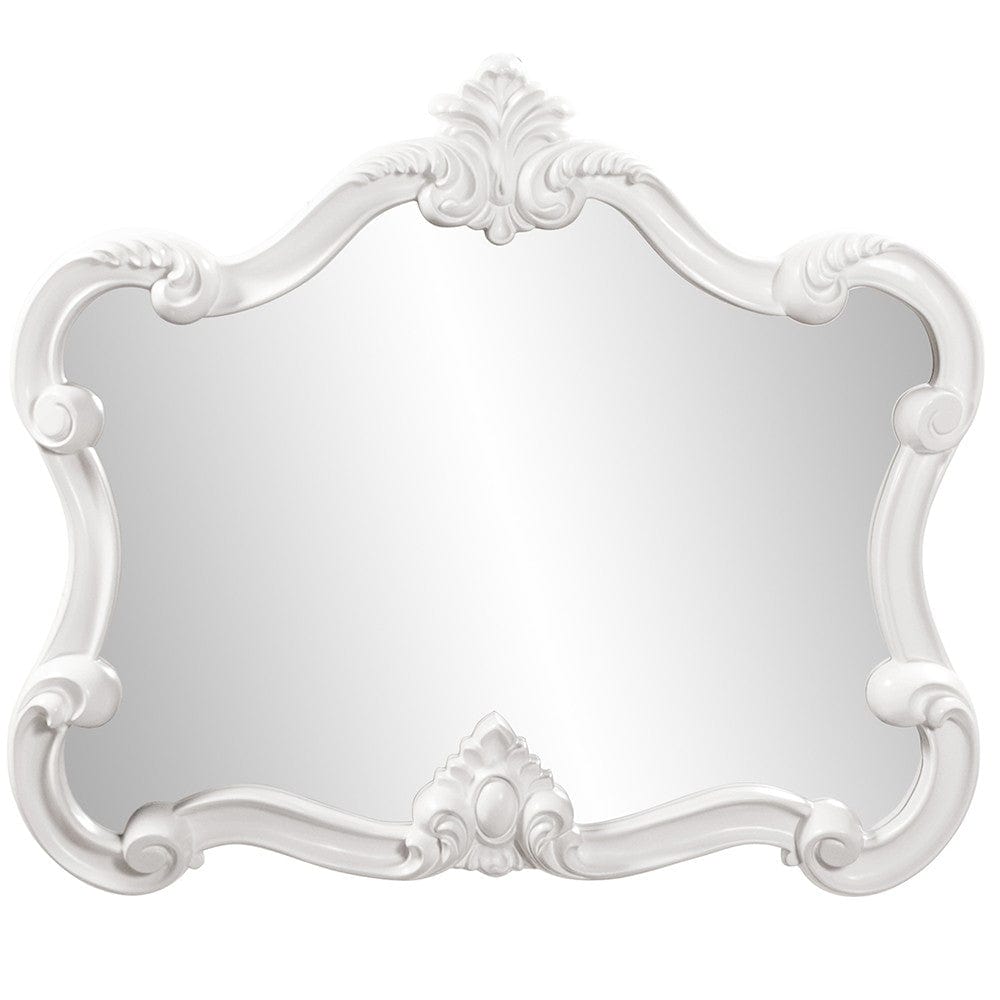 28" White Baroque Framed Accent Mirror - Homeroots - Flyclothing LLC