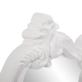 28" White Baroque Framed Accent Mirror - Homeroots - Flyclothing LLC