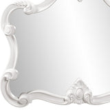 28" White Baroque Framed Accent Mirror - Homeroots - Flyclothing LLC