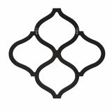 Interlocking Mirrored Curved Shapes With Beveled Edge - Homeroots - Flyclothing LLC