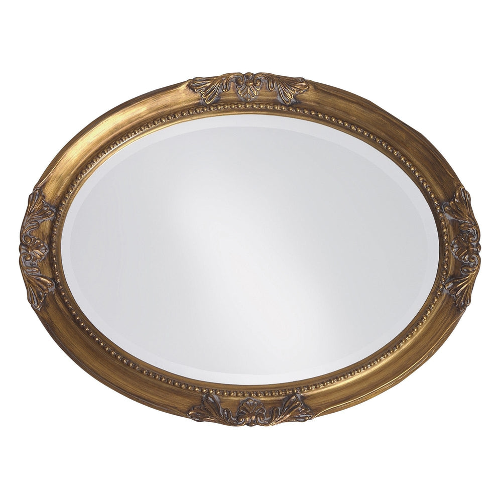 33" Gold Oval Framed Accent Mirror - Homeroots - Flyclothing LLC