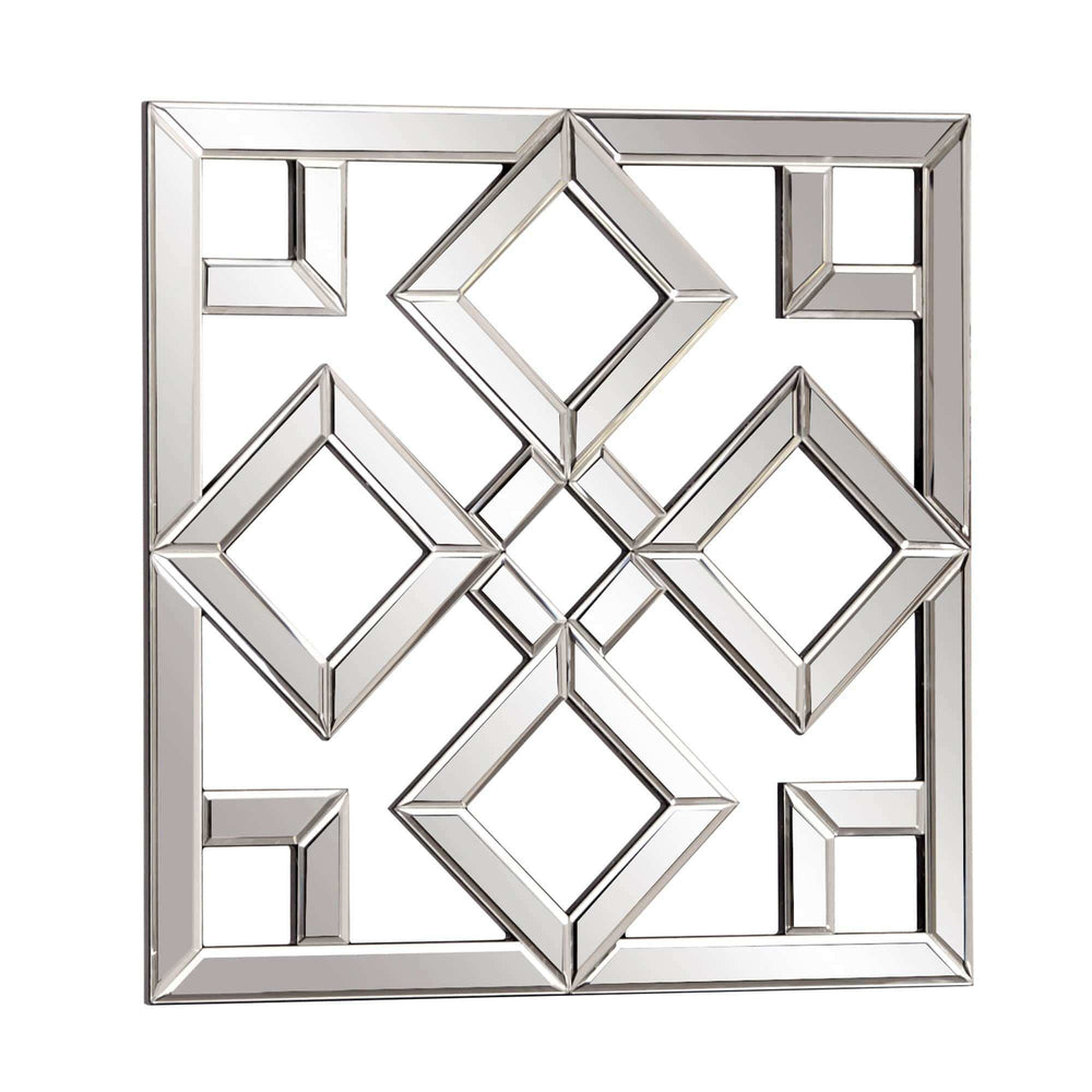 Interlocking Mirrored Squares With Lattice Design - Homeroots - Flyclothing LLC