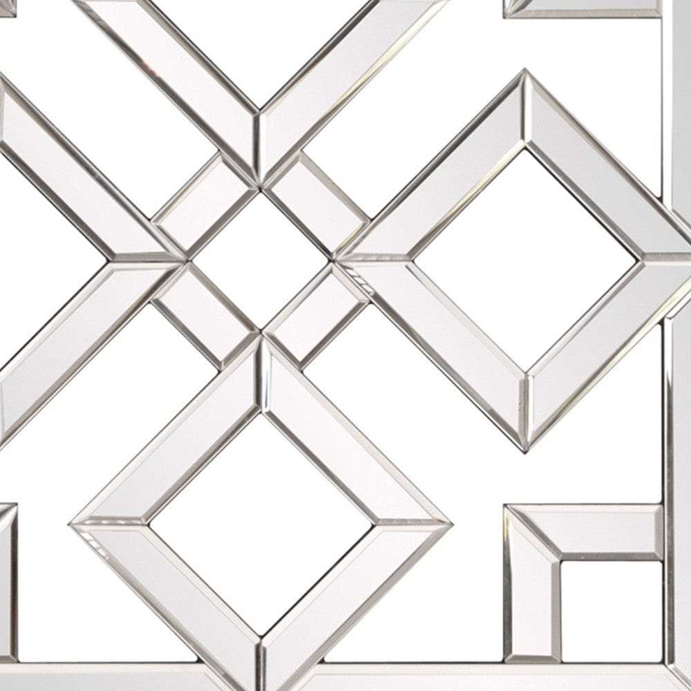 Interlocking Mirrored Squares With Lattice Design - Homeroots - Flyclothing LLC