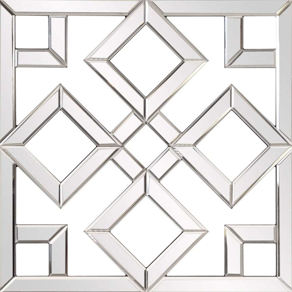 Interlocking Mirrored Squares With Lattice Design - Homeroots - Flyclothing LLC
