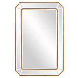 Recatngle Gold Leaf Mirror With Angled Corners Frame - Homeroots - Flyclothing LLC