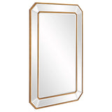 Recatngle Gold Leaf Mirror With Angled Corners Frame - Homeroots - Flyclothing LLC